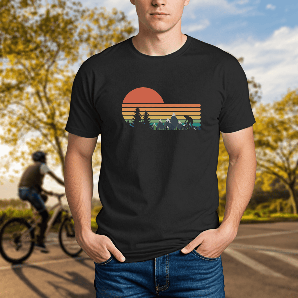 Sunset Mountain Biking Silhouette - Chainline Collective