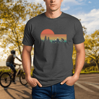 Sunset Mountain Biking Silhouette - Chainline Collective
