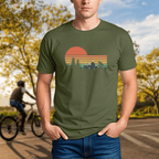 Sunset Mountain Biking Silhouette - Chainline Collective