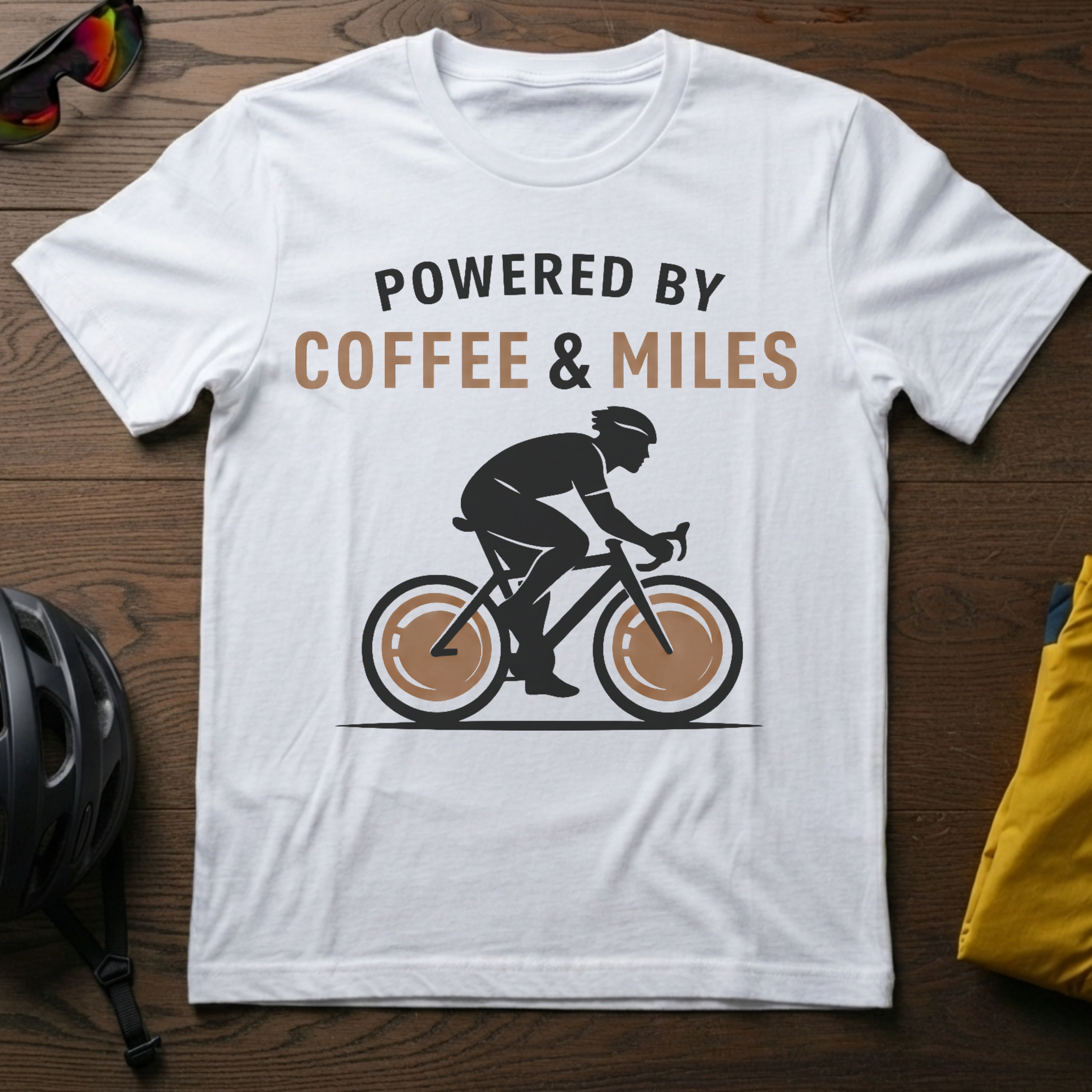 Powered By Coffee And Miles Tee - Chainline Collective