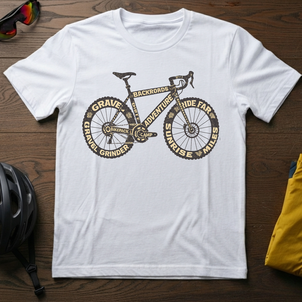 Gravel Bike Word Art Tee - Chainline Collective