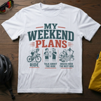 "My Weekend Plans" Obsessed Cyclist Tee - Chainline Collective