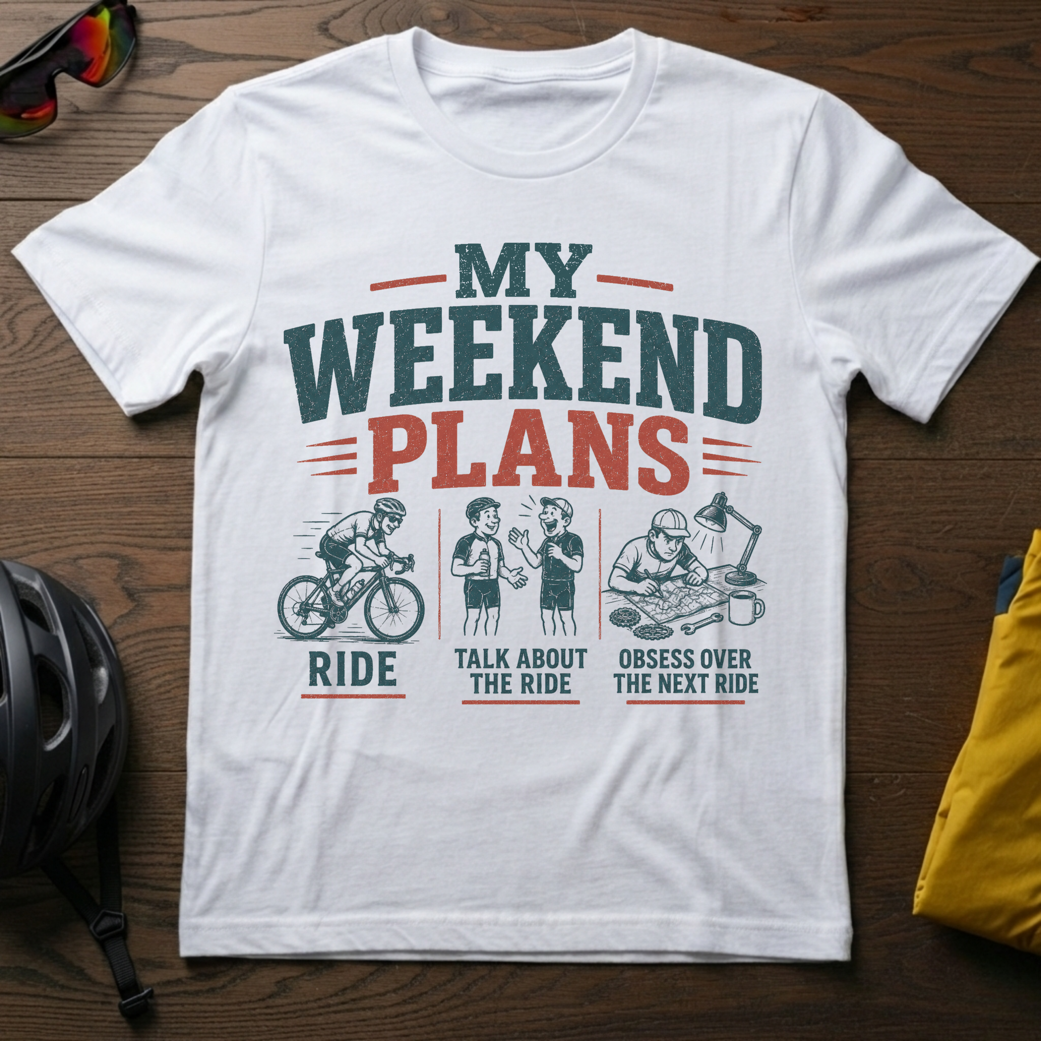 "My Weekend Plans" Obsessed Cyclist Tee - Chainline Collective