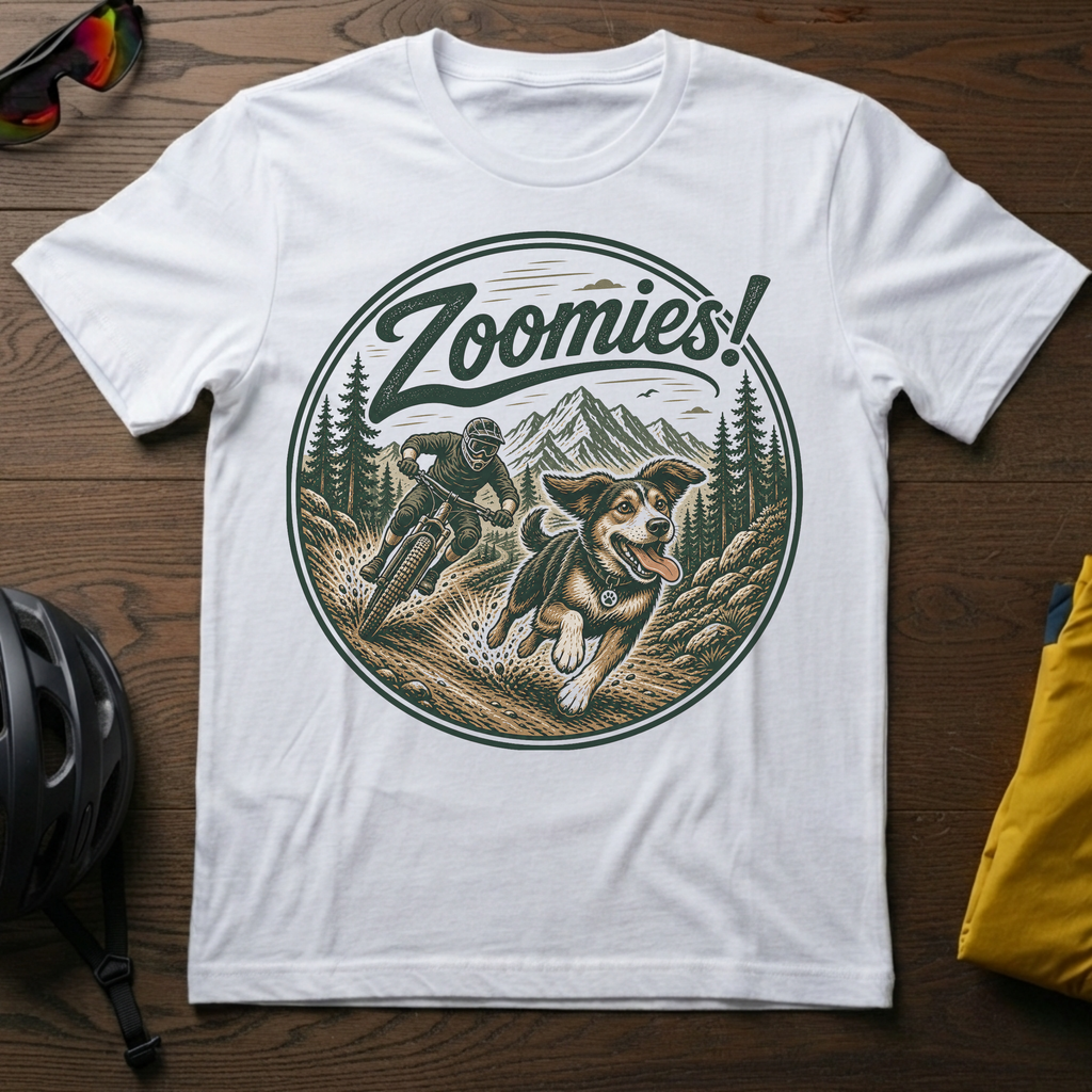 Zoomies! Cycling Trail Companion Tee - Chainline Collective