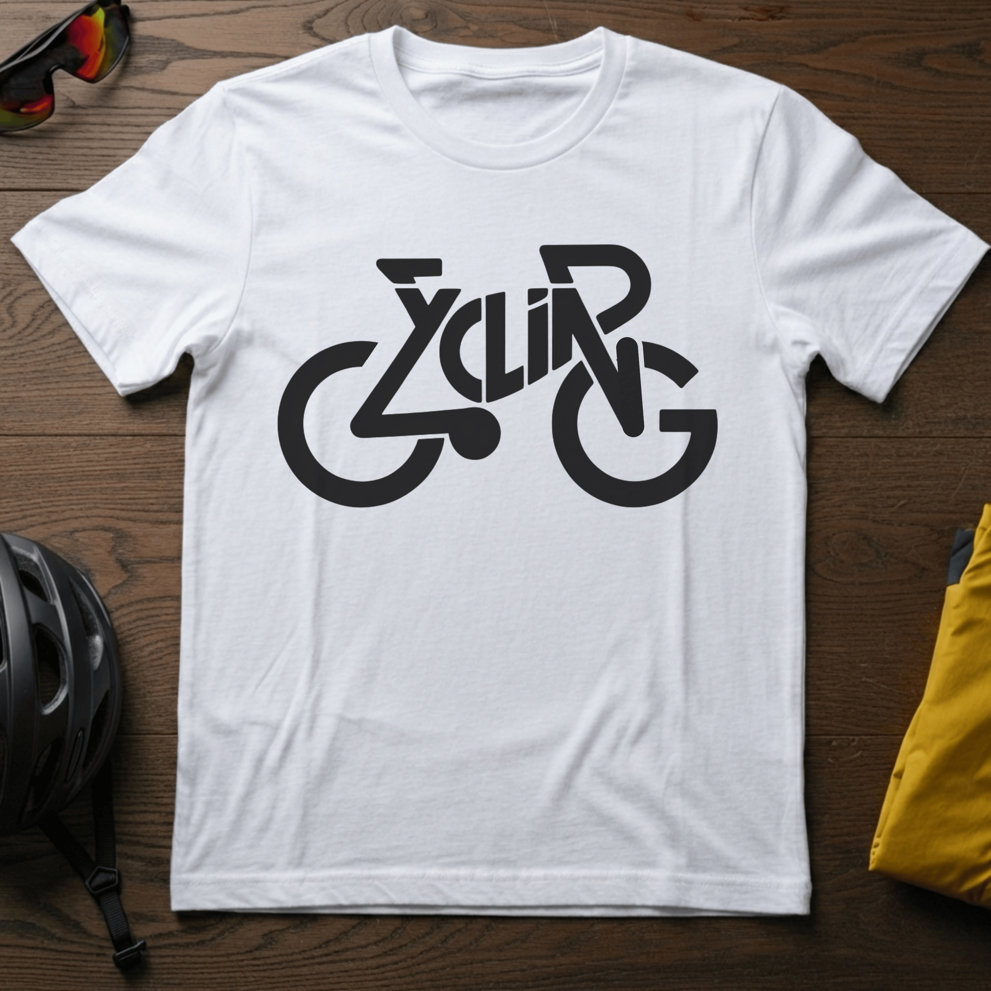 "Cycling" Typography Art Tee - Chainline Collective