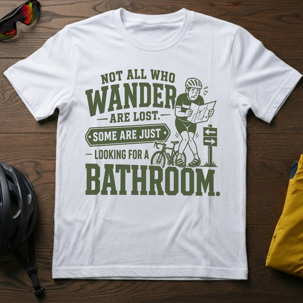 "Not All Who Wander Are Lost..." Desperate Cyclist Tee