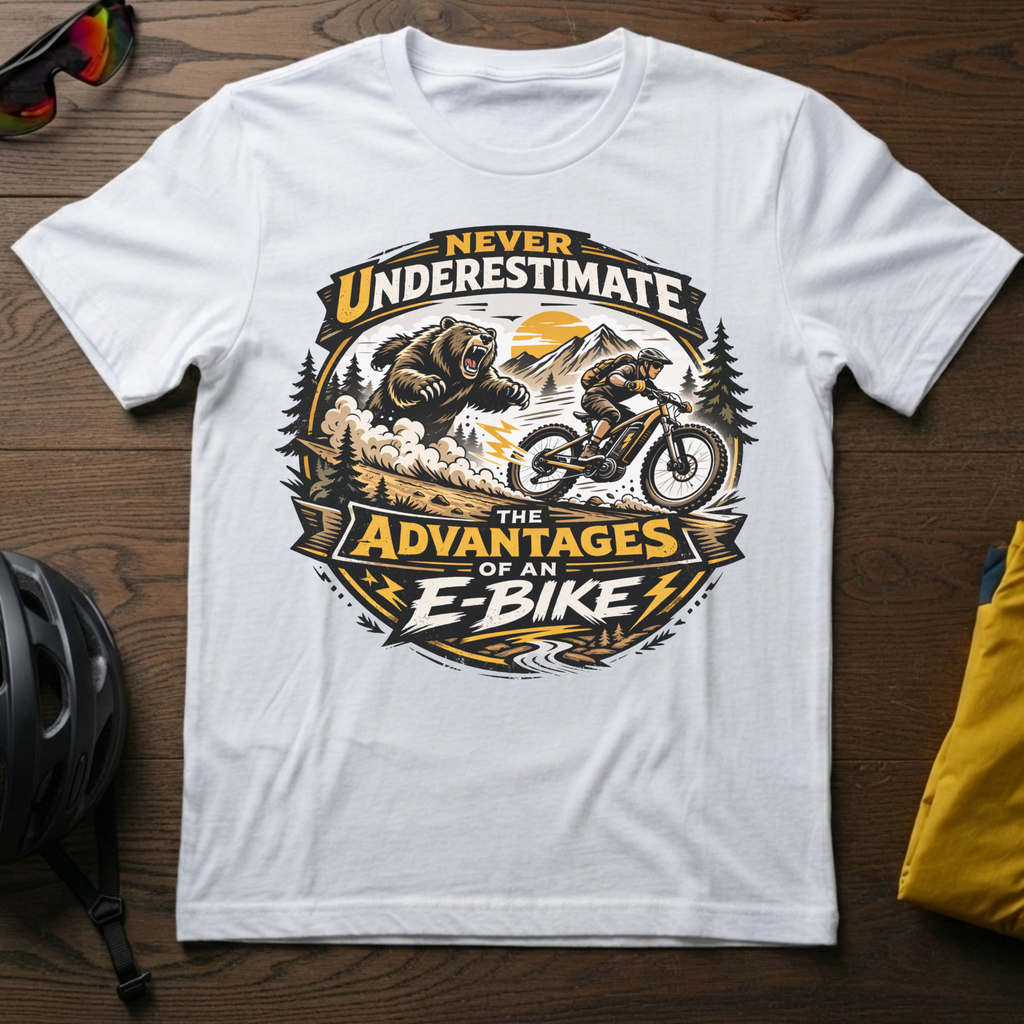 Never Underestimate the Advantages of an E-Bike Tee - Chainline Collective