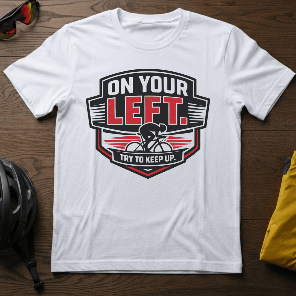 "On Your Left. Try to Keep Up" Tee - Chainline Collective