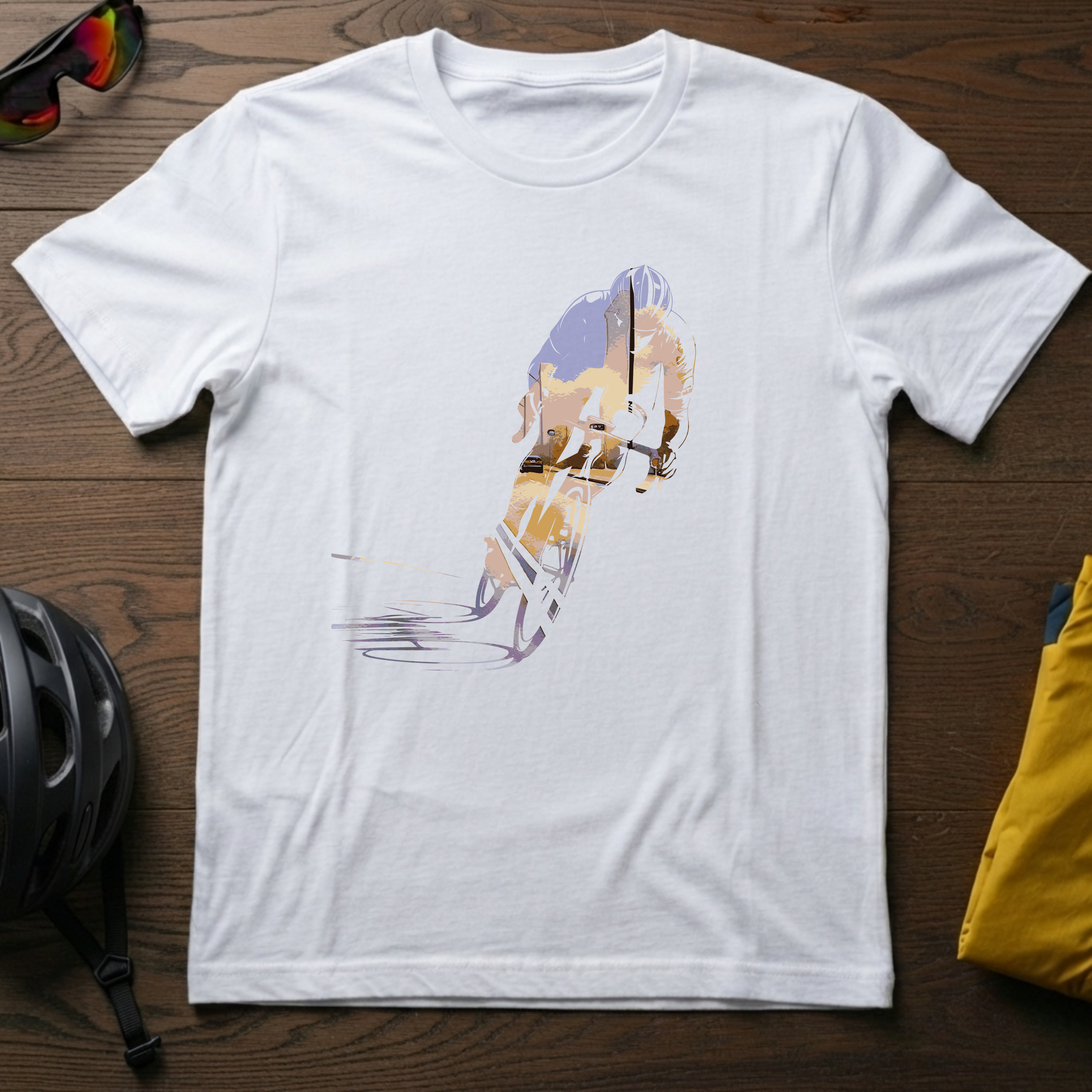 Cityscape Cyclist Silhouette Tee - Chainline Collective