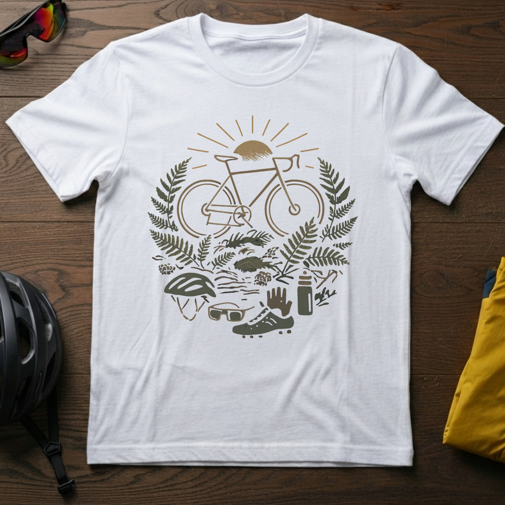 Cycling Nature Scene Tee - Chainline Collective
