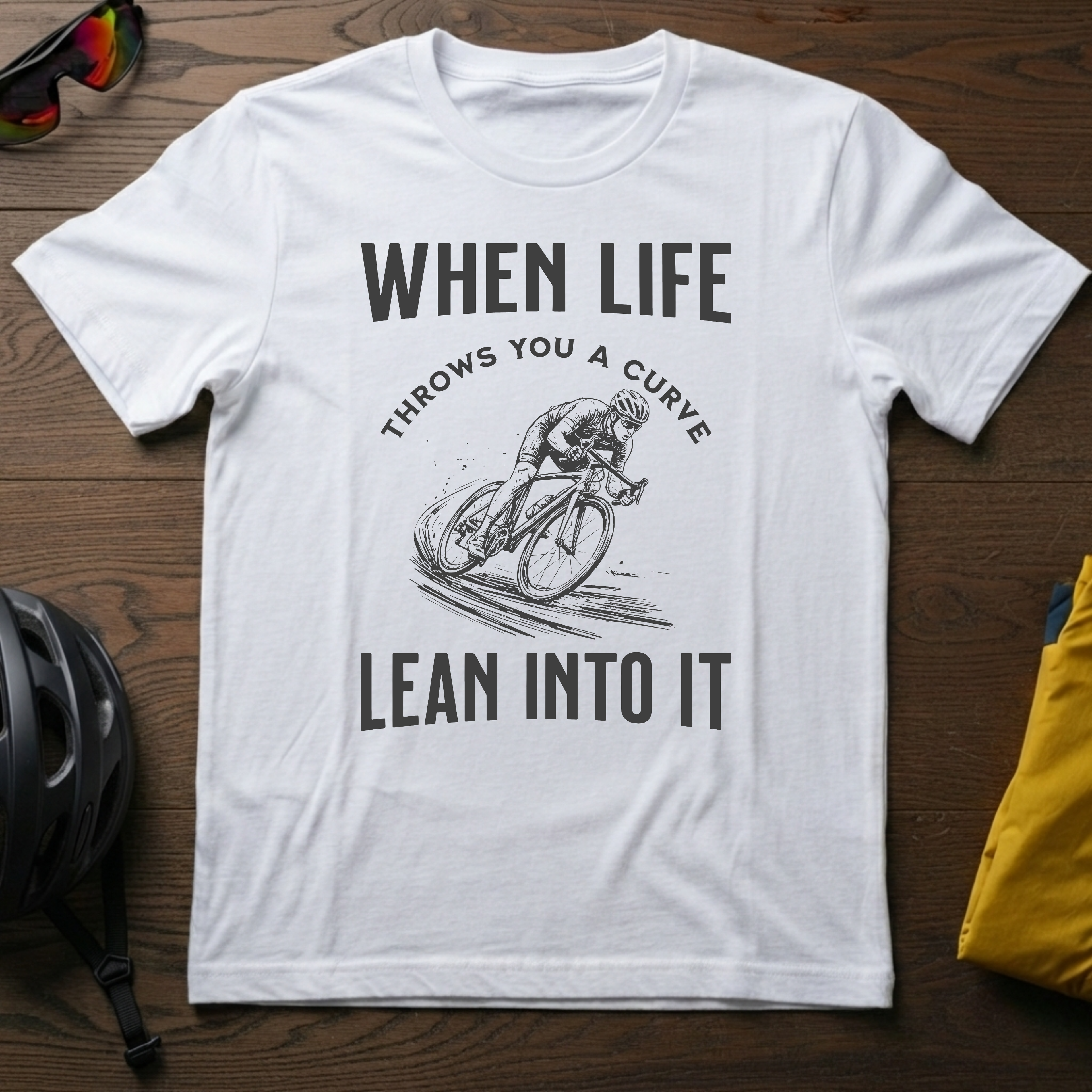 "When Life Throws You a Curve, Lean Into It" Tee - Chainline Collective